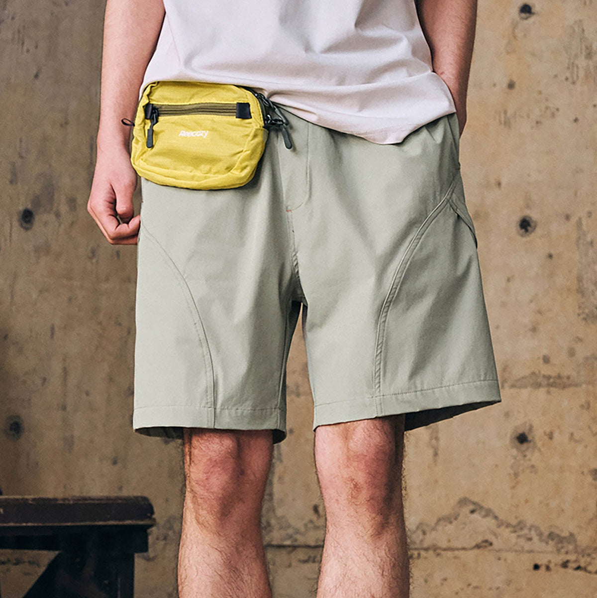 ENSHADOWER Slanted Pocket Drawstring Shorts
