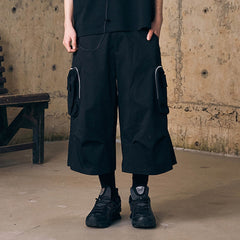 ENSHADOWER Utility Zippered-Pocket Cargo Shorts