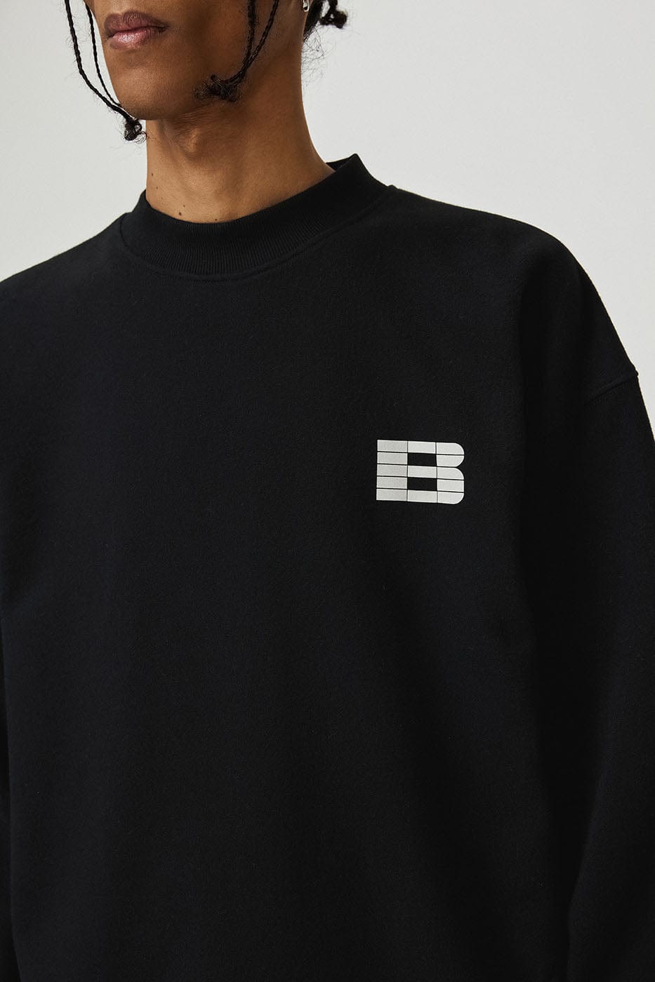 BONELESS Essential Plaid B LOGO Sweatshirt