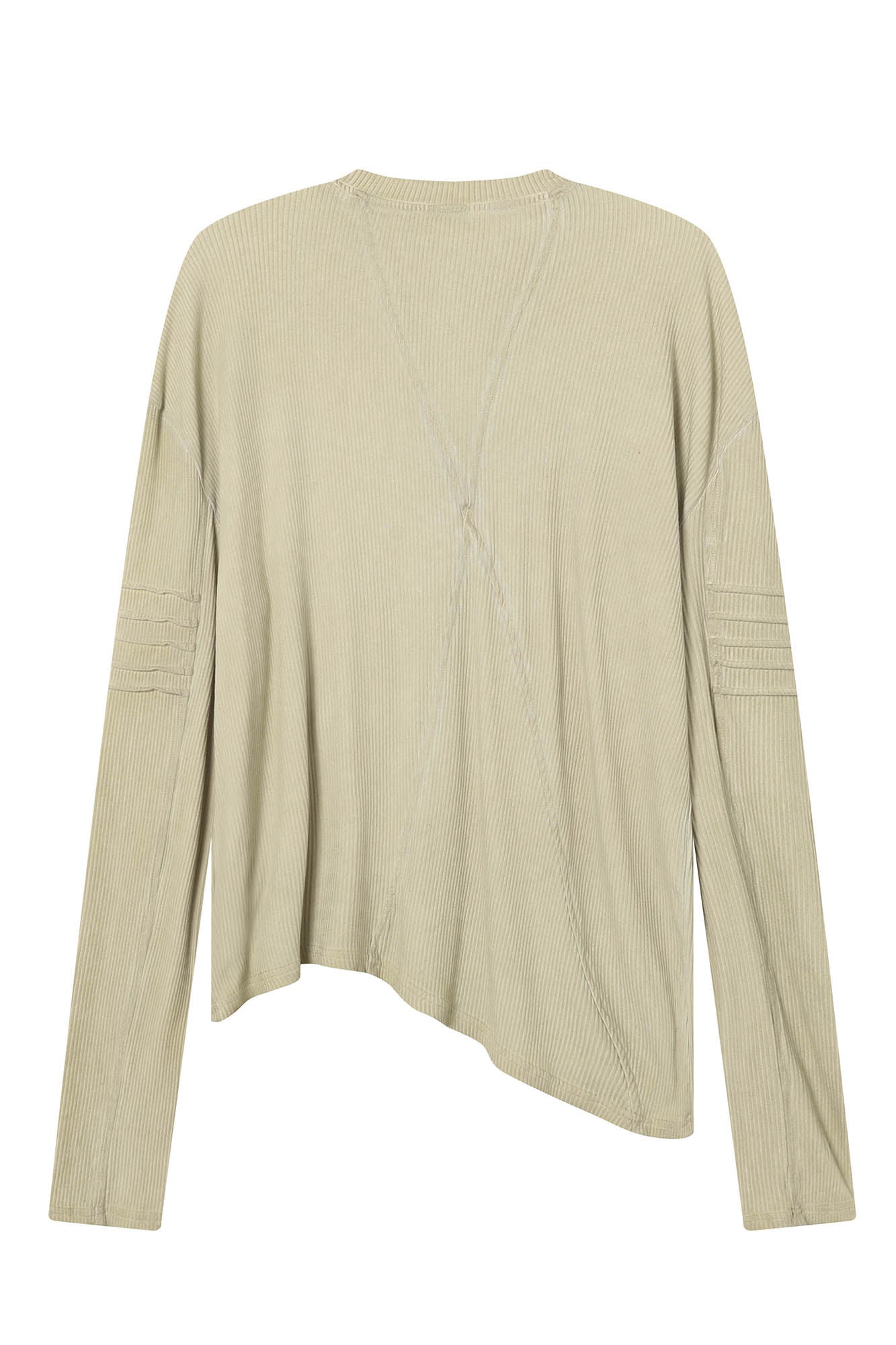 CLP Asymmetrical Spliced Slim Fit Long-Sleeve Tee
