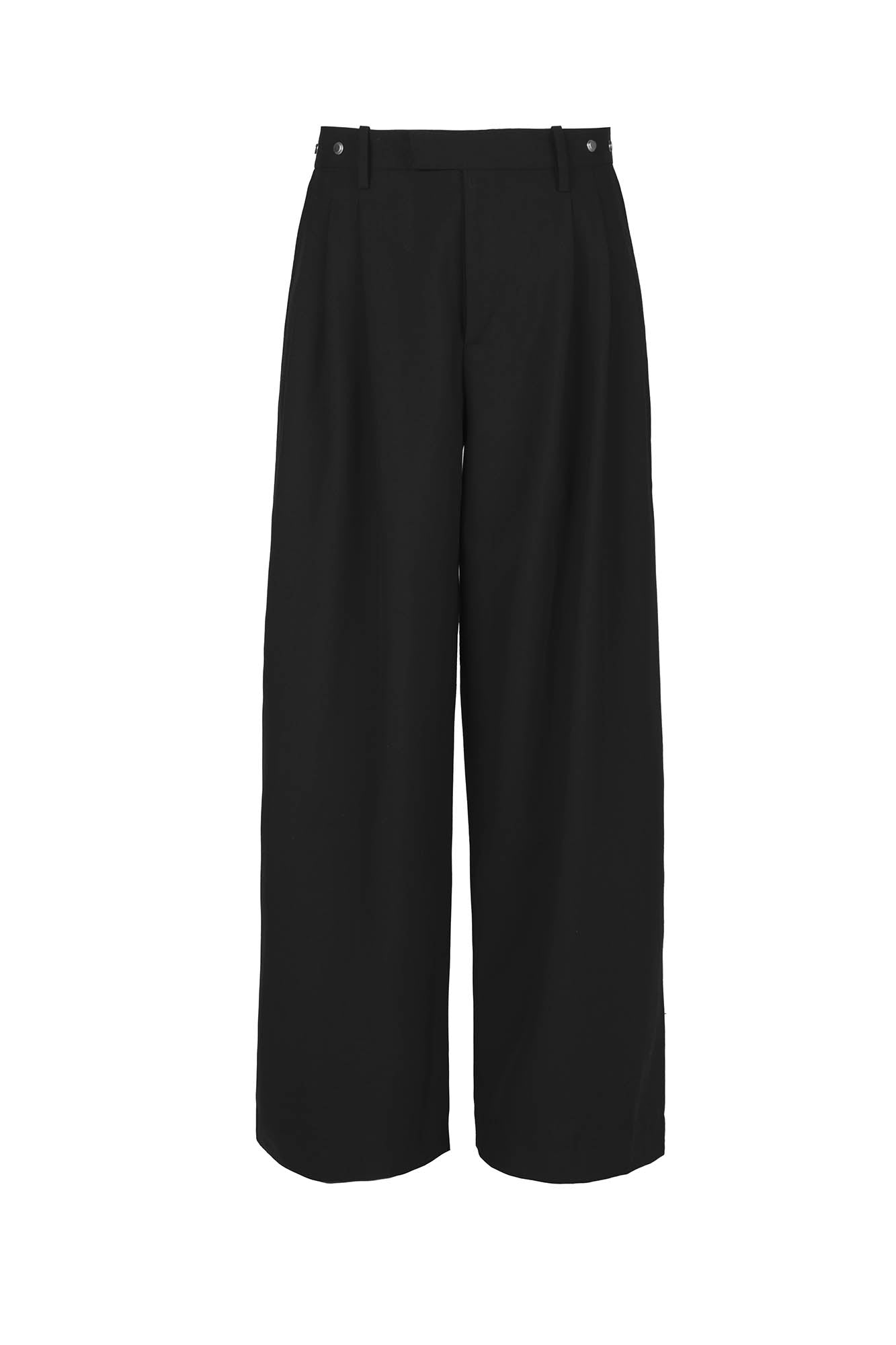 455EMBLE Wool-Blend Pleated Straight-Leg Oversized Trousers