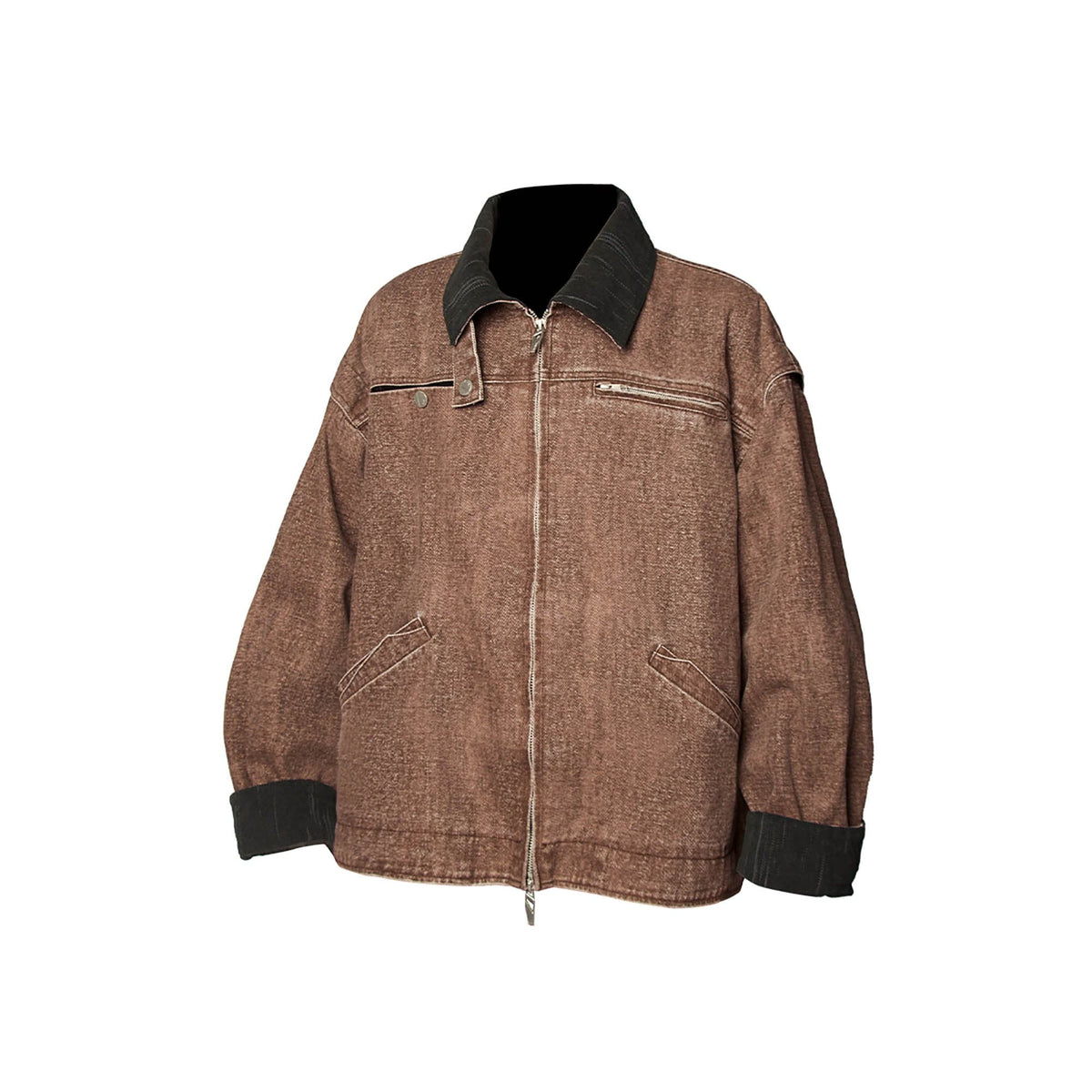 RELABEL Distressed Washed Multi-Pocket Detroit Jacket