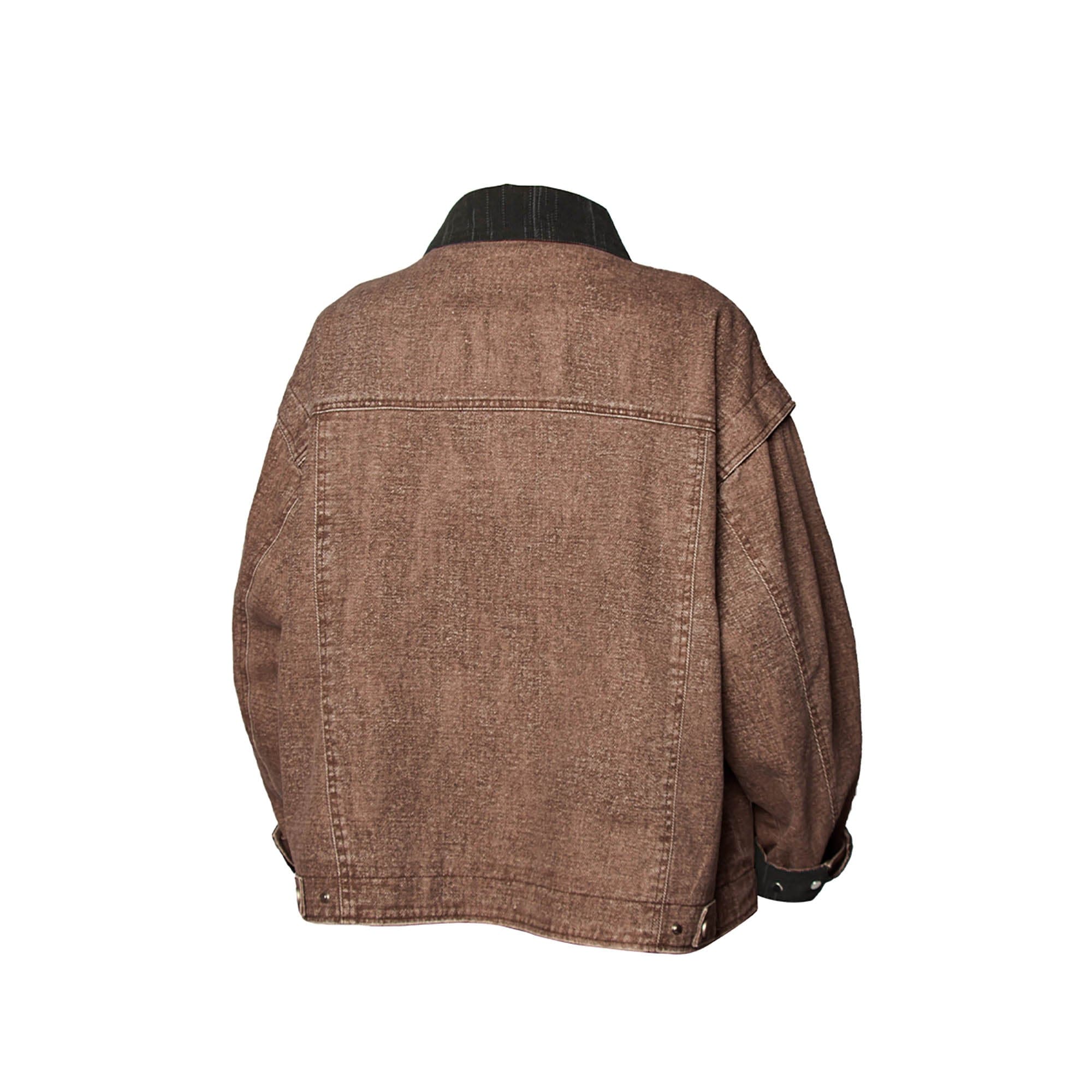 RELABEL Distressed Washed Multi-Pocket Detroit Jacket