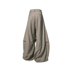 RELABEL Pleated Drape Wide-Leg Trousers