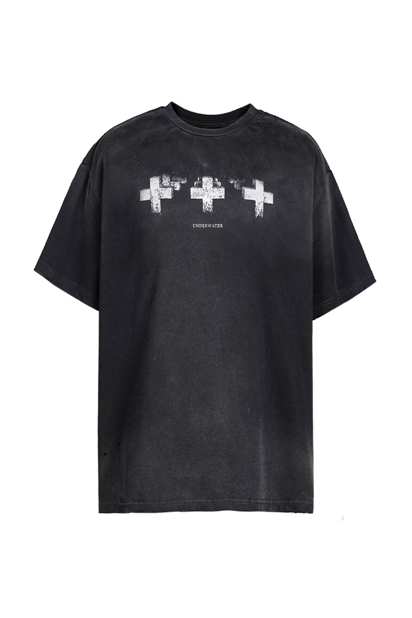 UNDERWATER Distressed Cross Tomb T-Shirt