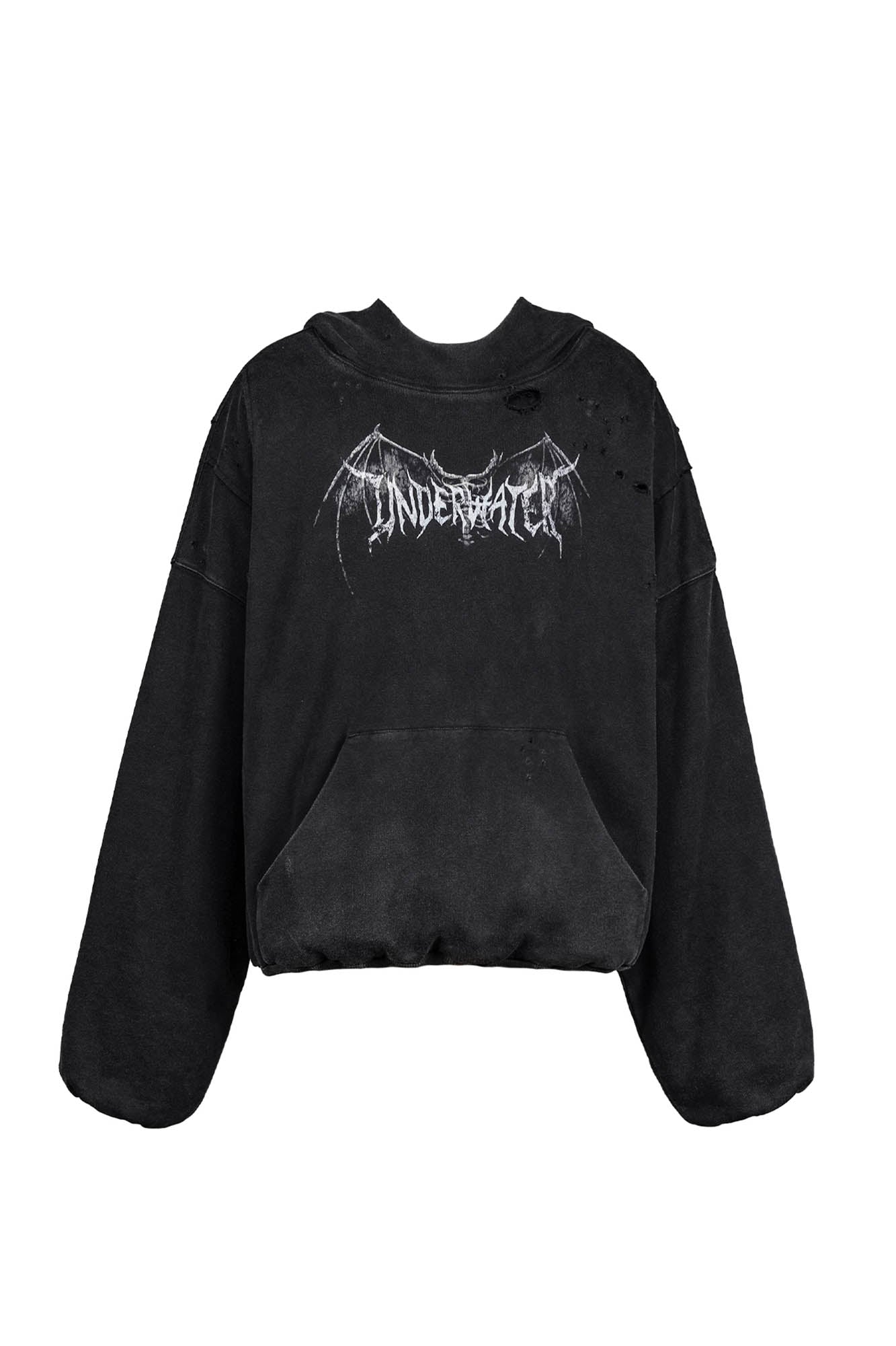 UNDERWATER Hellbound Wing Distressed Elevated Hoodie