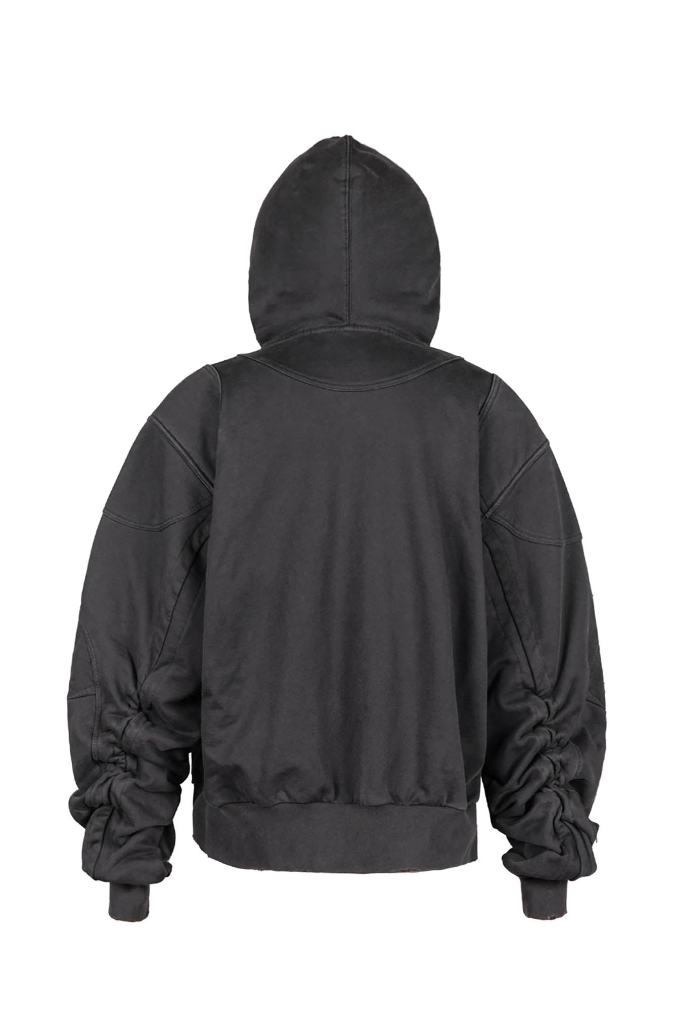 UNDERWATER Distressed Spliced Fallen Armor Zip-Up Hoodie