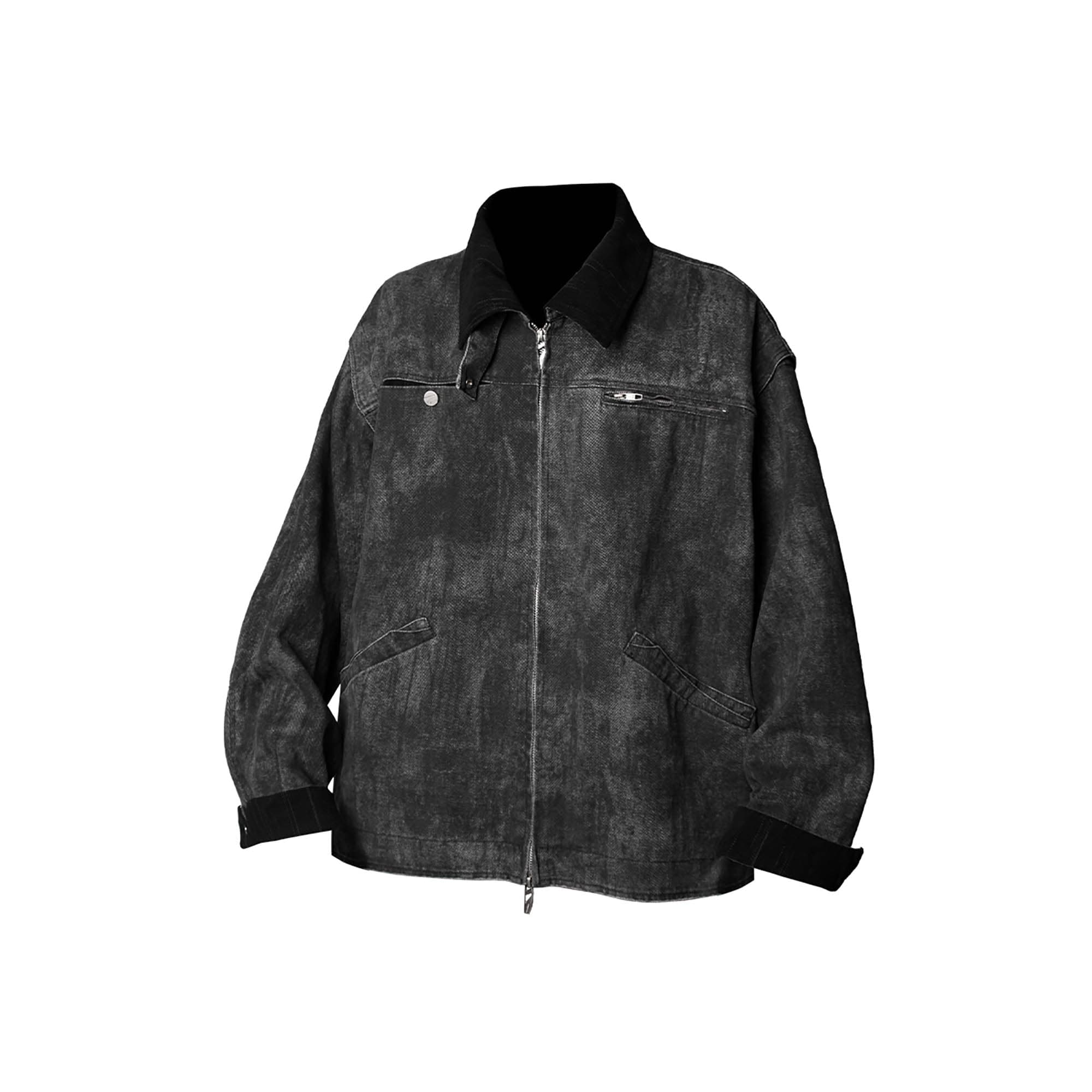 RELABEL Distressed Washed Multi-Pocket Detroit Jacket