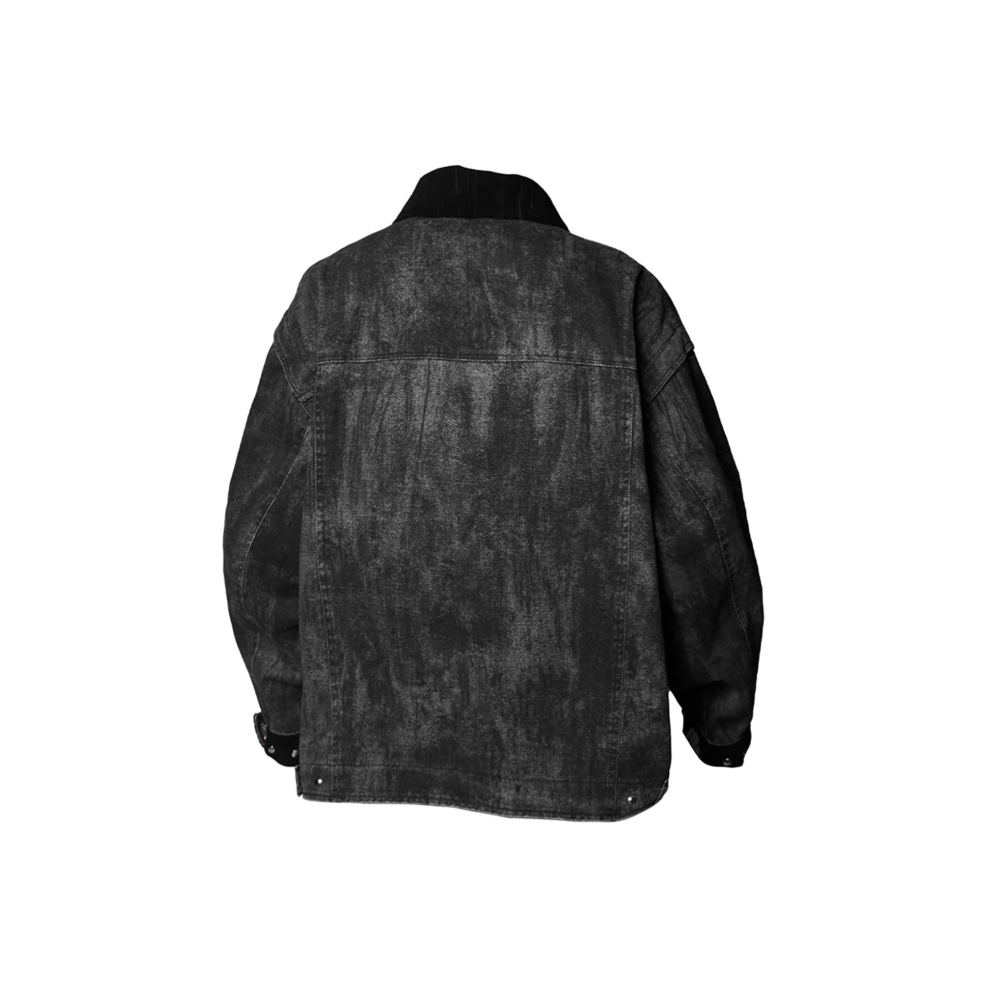 RELABEL Distressed Washed Multi-Pocket Detroit Jacket