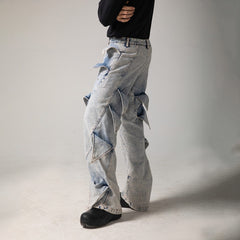 DND4DES Deconstructed Rose Petals Washed Jeans