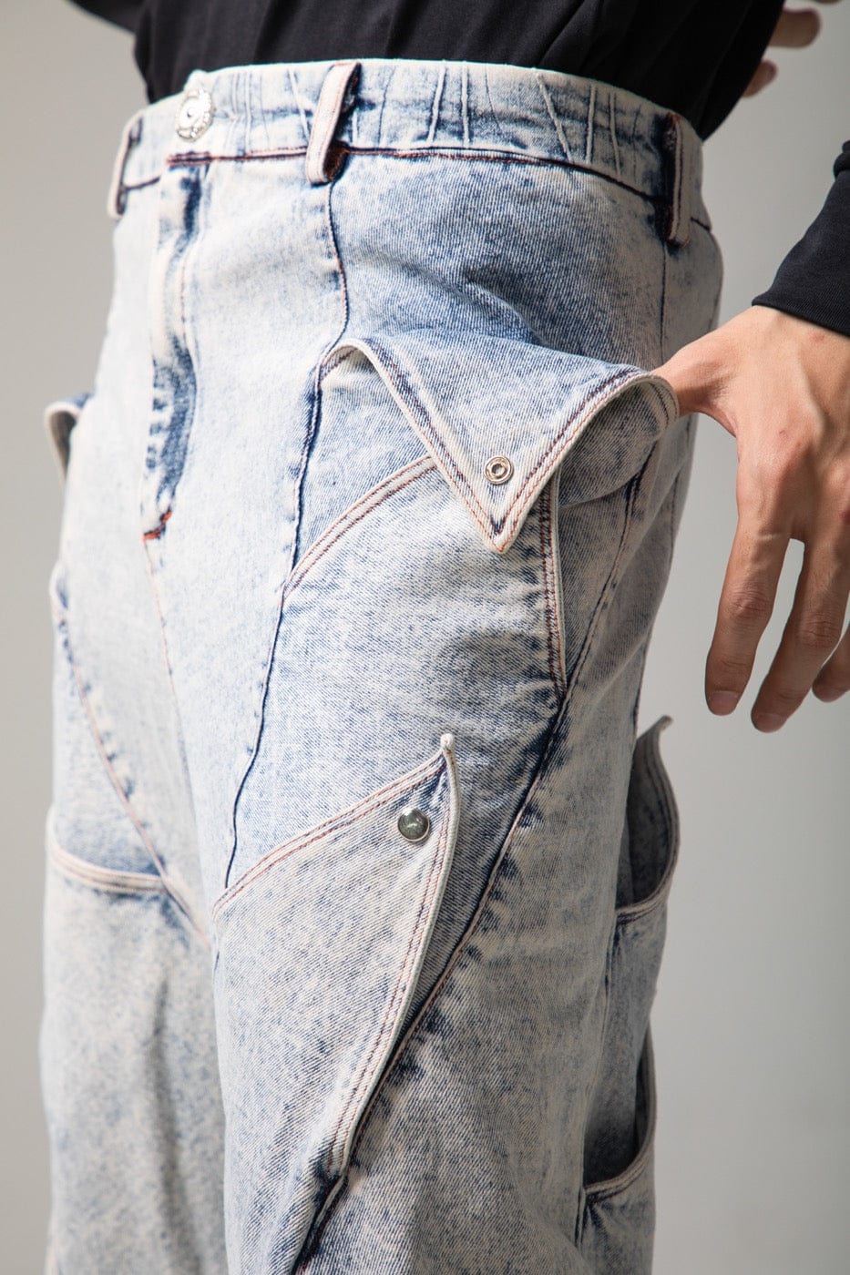 DND4DES Deconstructed Rose Petals Washed Jeans