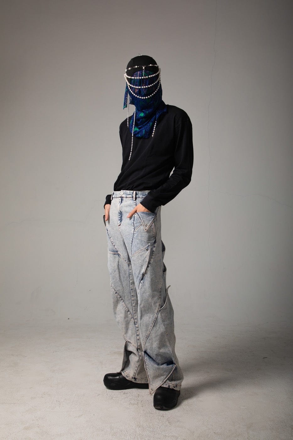 DND4DES Deconstructed Rose Petals Washed Jeans